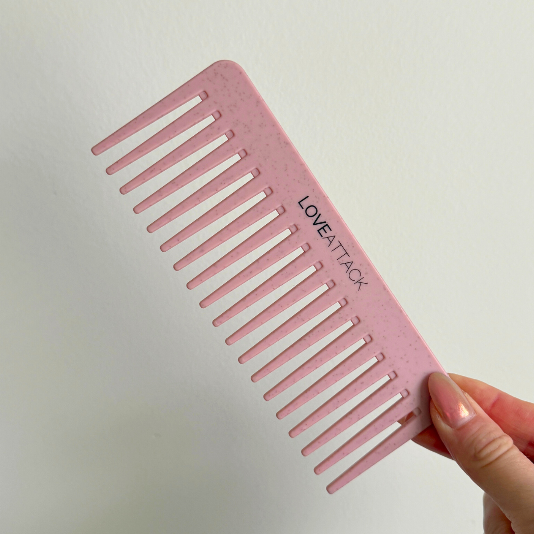 Love Attack - Wholesale Hair Brush/Comb - Wheat Straw Wide Tooth Wet/Dry Detangling Hair Combs0