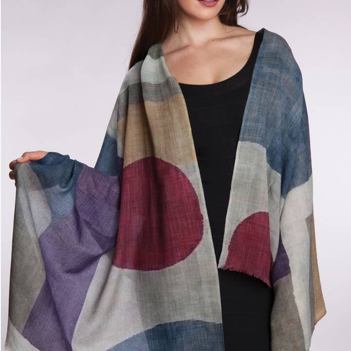 Sevya Handmade - Vente Châle – femme - Écharpes en laine fine Reena19