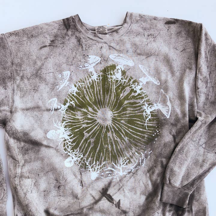 Mushroom Textured Sweatshirt for wholesale by Solstice Handmade