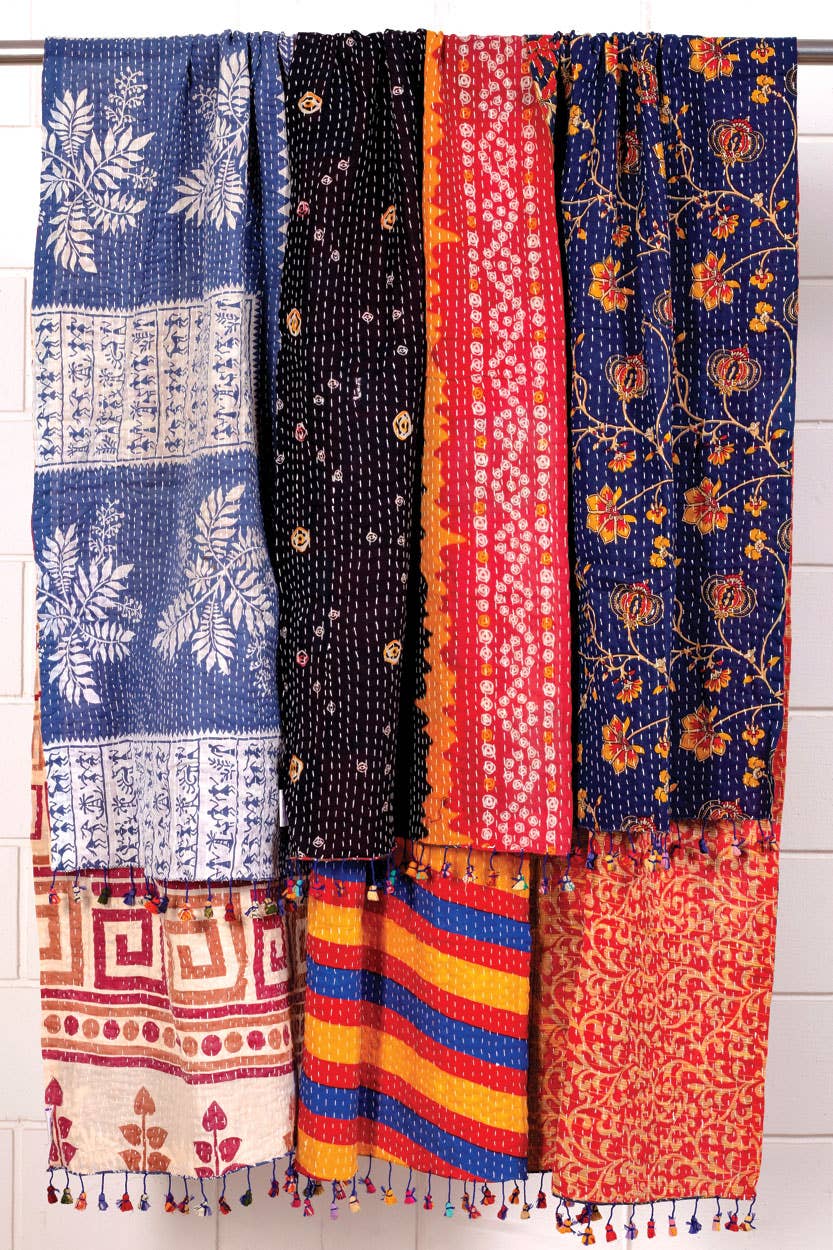 Sevya Handmade – Großhandel Schal – Damen – Cotton Kantha Schals4