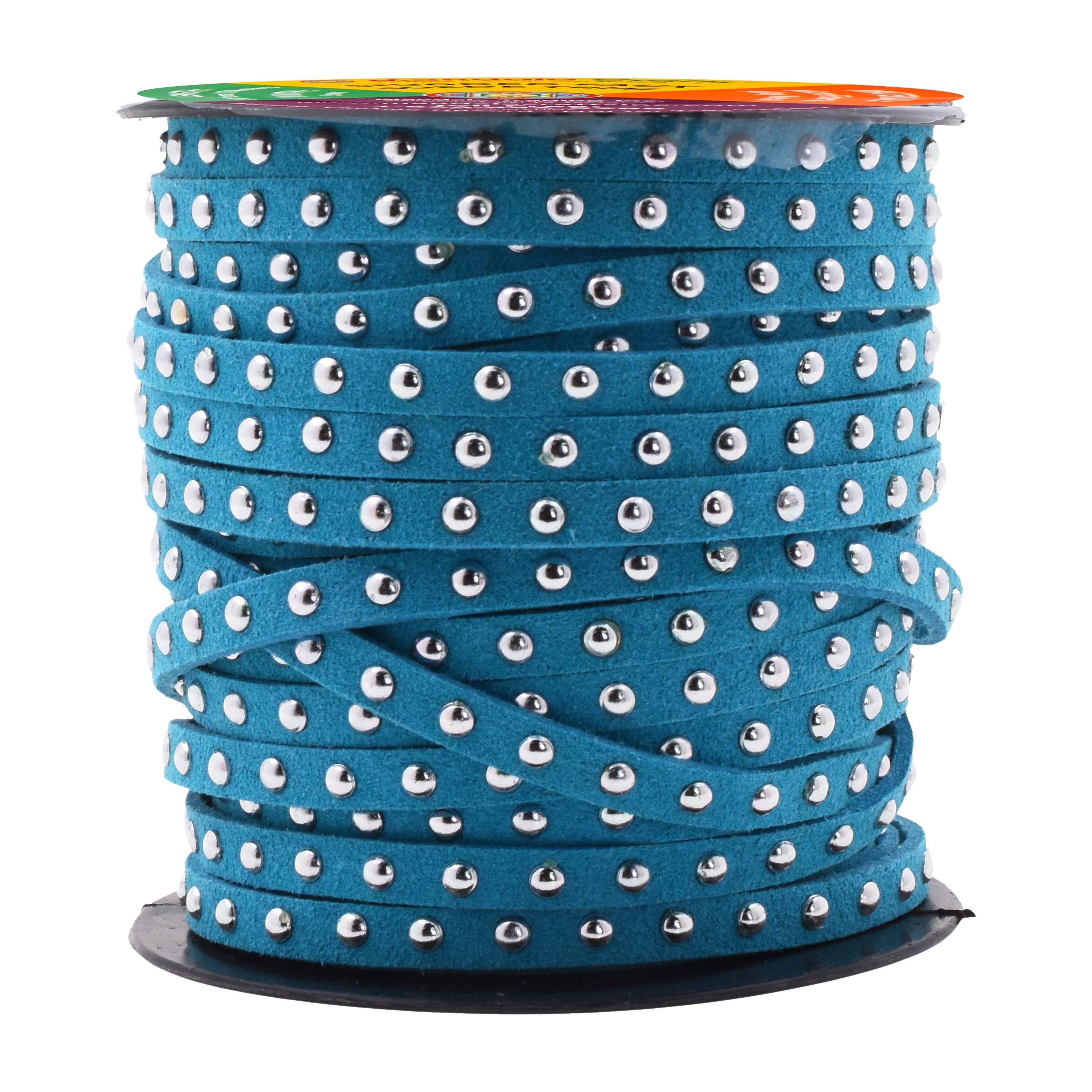 Mandala Crafts - Wholesale Craft supplies - 5mm Studded Faux Suede Cord Rope for Jewelry Making22