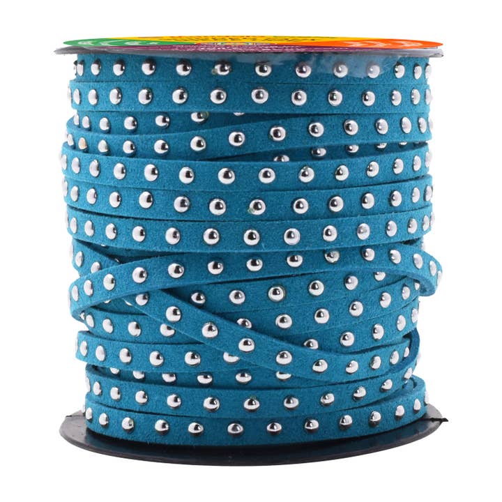 Mandala Crafts - Wholesale Craft supplies - 5mm Studded Faux Suede Cord Rope for Jewelry Making22