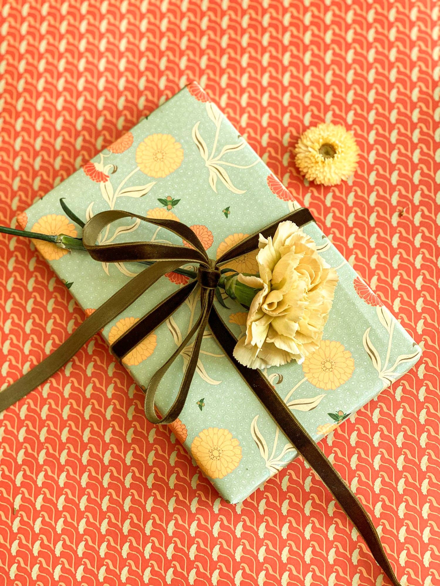 re:mused studio - Wholesale Flat Wrap - Calendula Gift Wrap Sheet-Double Sided10