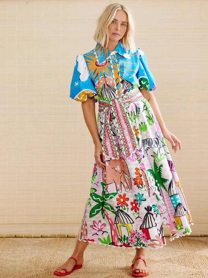 Pattern 2025 NEW Linen Print Dress EuroStyle for Beyond for wholesale on Faire3