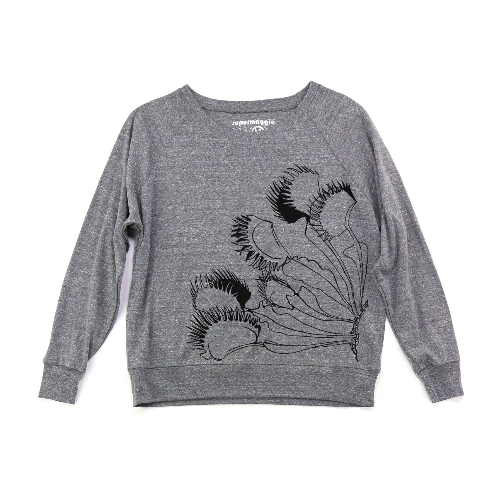 Supermaggie @ Faire - Wholesale Graphic Sweatshirt - Women's - Venus Flytrap Pia Tri Blend Pullover0