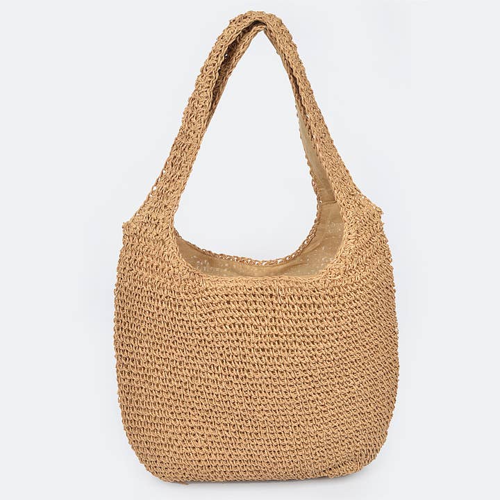 Hobo-Tasche aus Stroh für den Großhandel von 3AM BY H&D ACCESSORIES