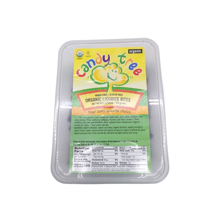 Organic Licorice Bites - Container for wholesale by Candy Tree