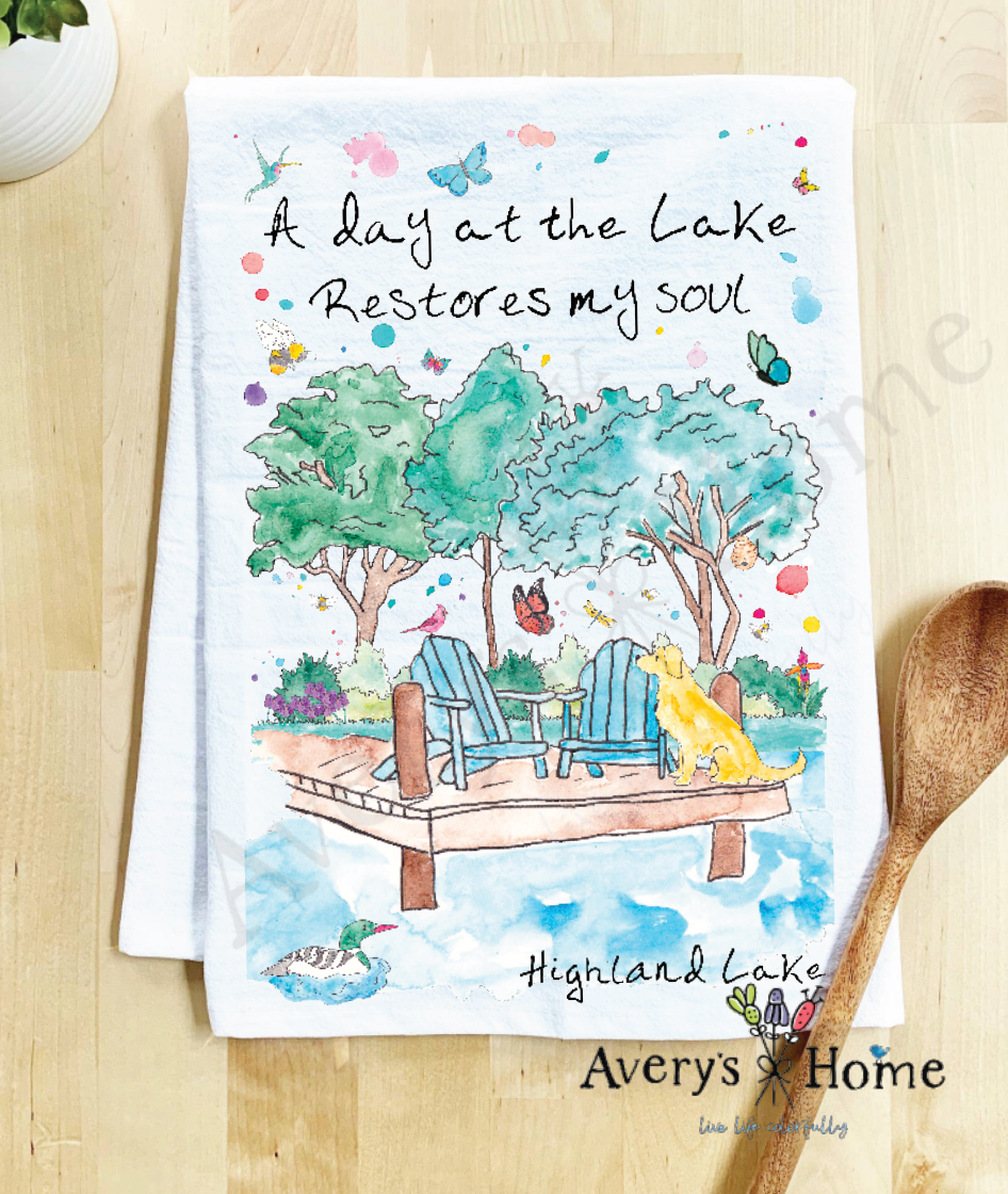 Avery's Home - Wholesale Tea Towel - A Day at the Lake or River Customizable Tea Towel63
