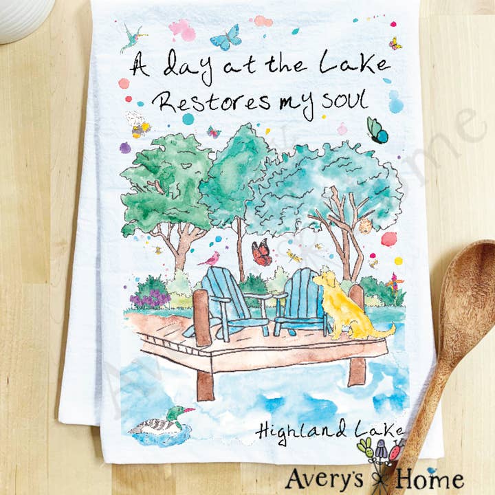 Avery's Home - Wholesale Tea Towel - A Day at the Lake or River Customizable Tea Towel63