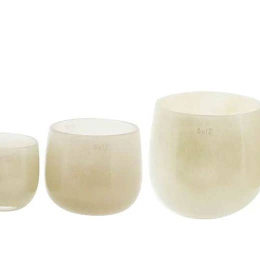 GLASS POT - BEIGE Colour by DutZ for wholesale by DutZ Collection @ Lowlands Design