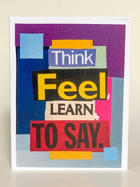 Think Feel Learn to Say for wholesale by Barnes Cards
