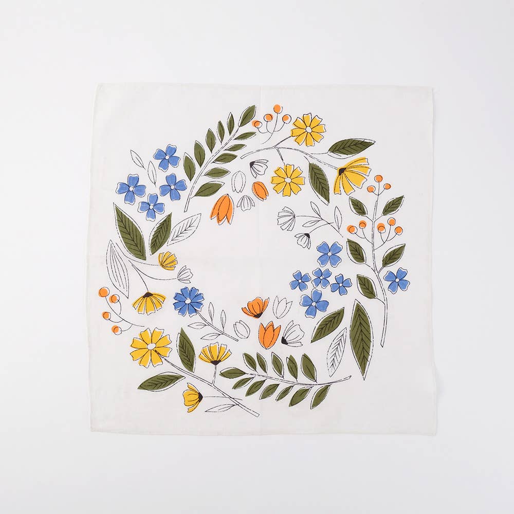 shesay – wholesale Handkerchief – Women's – Flower Wreath Pattern Handkerchief1