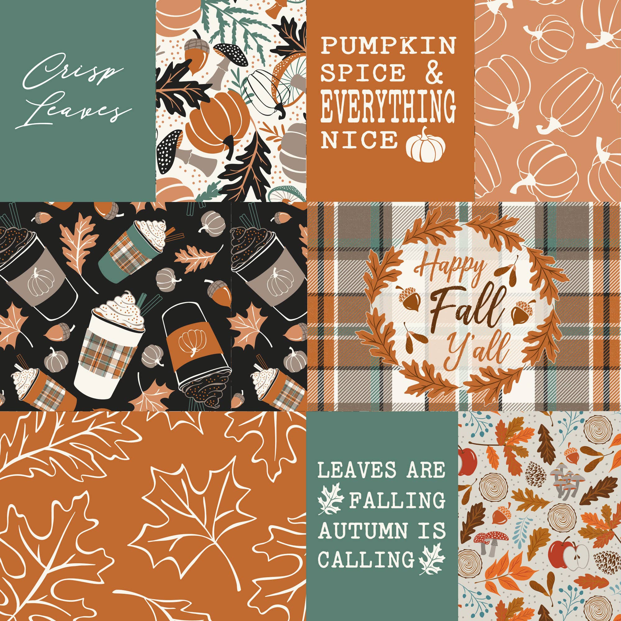 Paper House Productions - Wholesale Scrapbook - Autumn is Calling Tags 12 x 12 Scrapbook Paper1