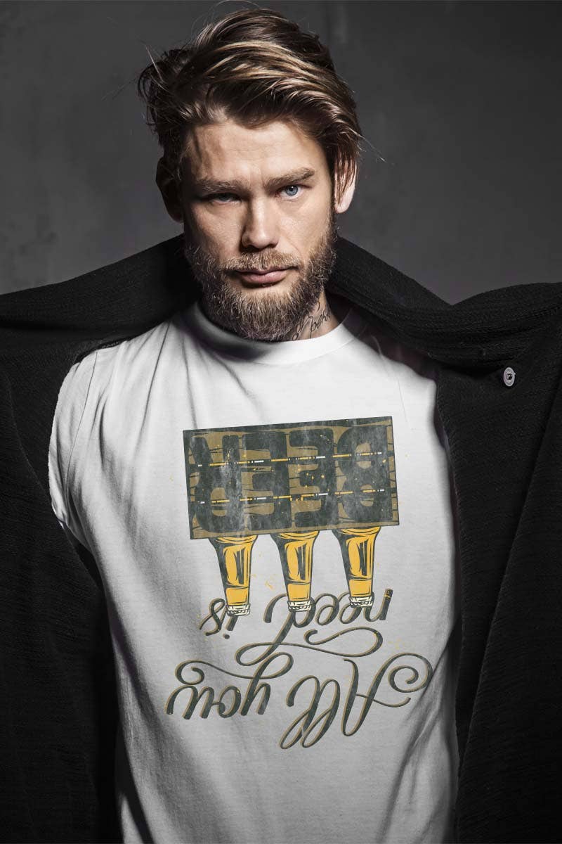 HARANG - Wholesale Screen Printed T-Shirt - Men's - M8107 BEER graphic  tee0