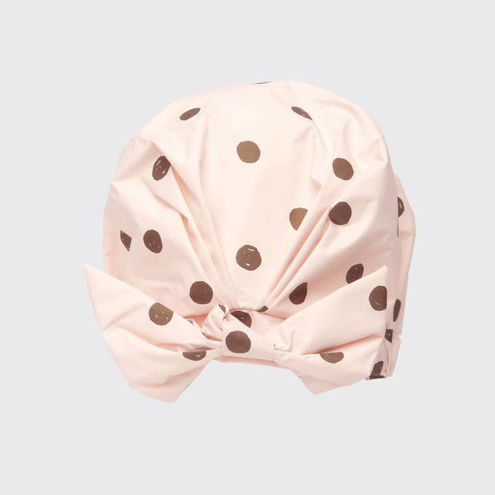 KITSCH - Wholesale Showercap - Luxury Shower Cap - Blush Dot