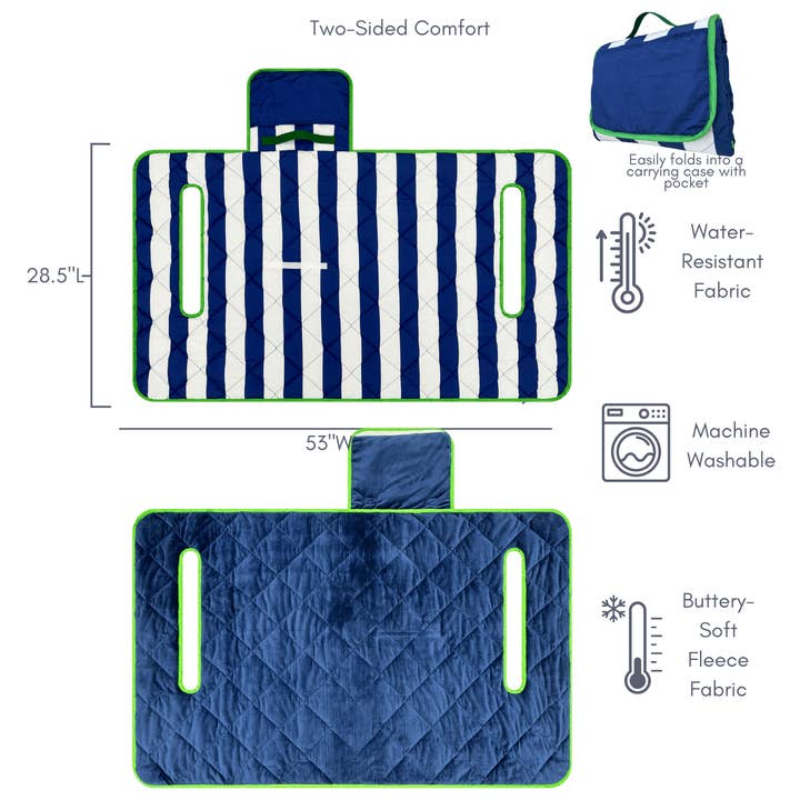 Birdie Girl Golf - Wholesale Sporting Accessories - Navy Stripe Golf Cart Seat Cover1