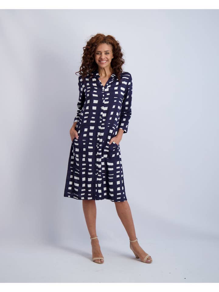 Denim Edessa Shirt Dress for wholesale on Faire