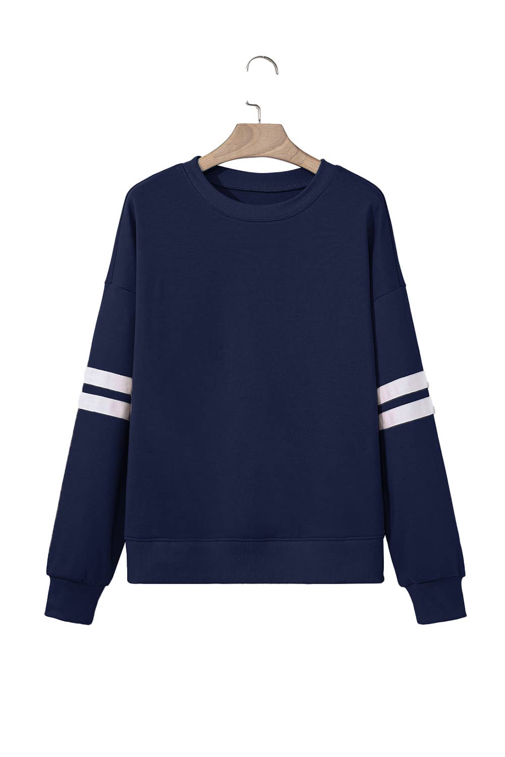Aapparella - Wholesale Shirt - Women's - Striped Detail Drop Shoulder Oversized Sweatshirt | S-XL31