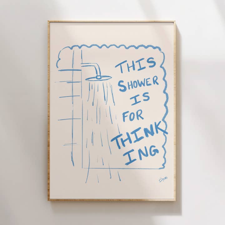 Deze Douche is voor Denkende Kunst Print voor wholesale door bymariarosestudio