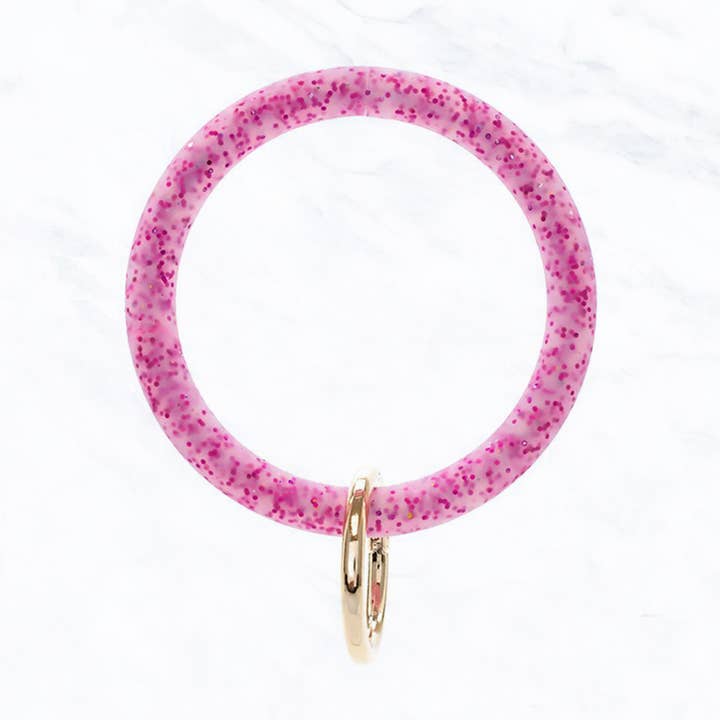 Suzie Q USA - Wholesale Keychain Bracelet - Silicone Glitter Bracelet Key Chain2