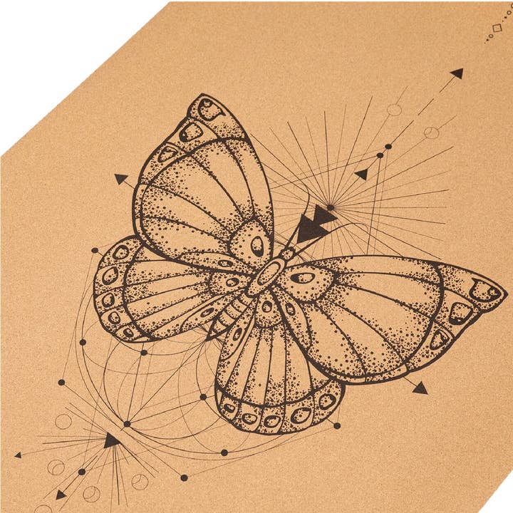 Divasya - Wholesale Yoga Mat - Cork & Natural Rubber Yoga Mat | 183 x 66 x 0.4cm | in 6 Yoga Designs | with Carrying Strap8