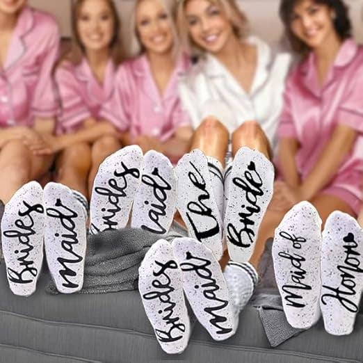 Funky Junque - Wholesale Socks - Women's - Double Stripe Cotton Socks - Maid of Honor (Confetti Ivory)1