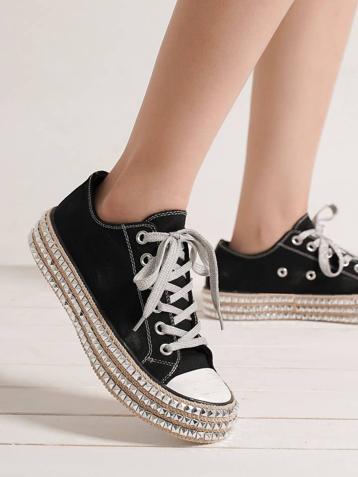 BEAST FASHION - Wholesale Lifestyle trainers – Women′s - ASH-07 Studded Top Sneakers4