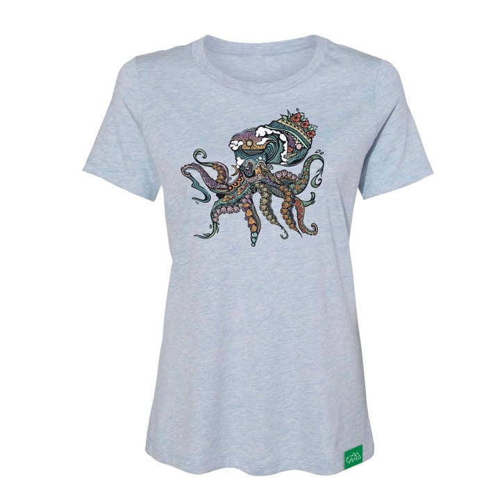 Boho Octopus Women's Relaxed T-Shirt for wholesale by Wild Tribute