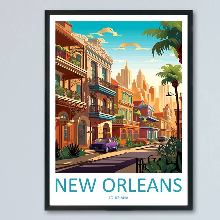 Reiseplakat New Orleans USA für den Großhandel von TravelzonaArt