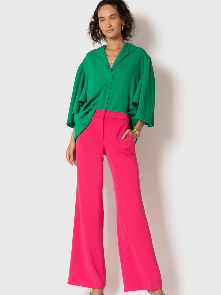 Raspberry Wide Leg Pant for wholesale by Terese Sydonna