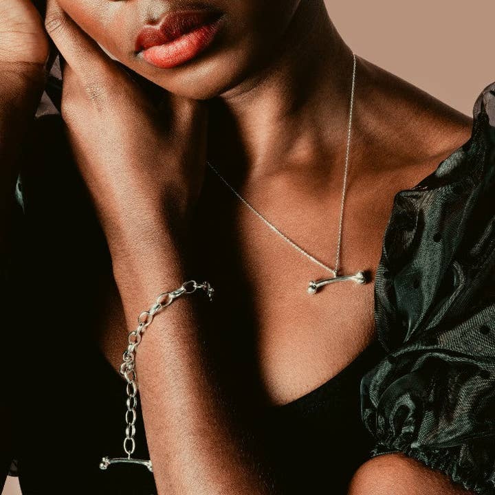 Asgwrn Sterling Silver Bracelet for wholesale by Duxford Studios