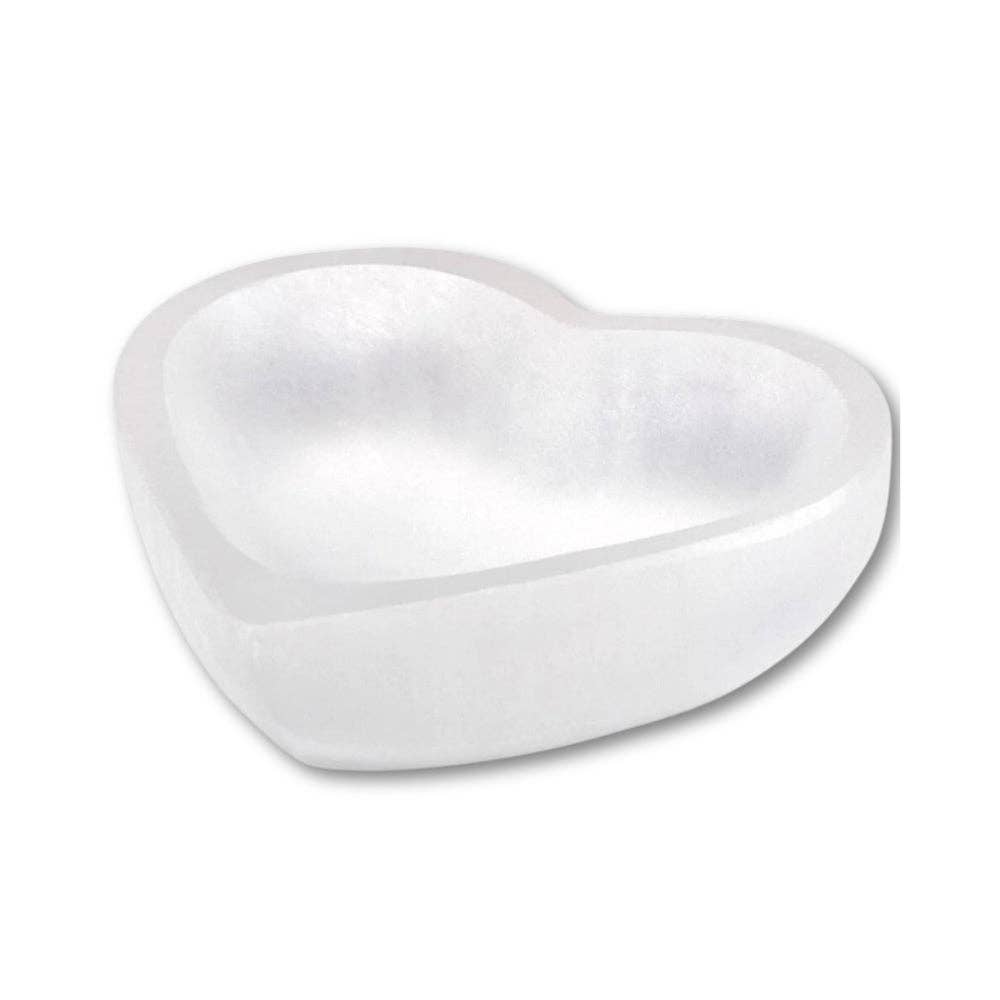 Earths Elements Wholesale - Wholesale Jewelry Dish - Selenite - Heart Trinket Holder2