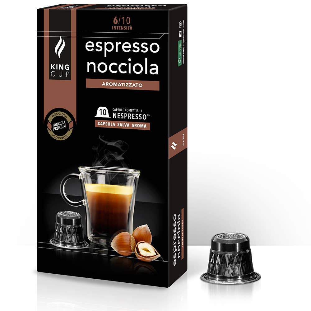 2 tazzine omaggio + 100 capsule di Espresso alla Nocciola