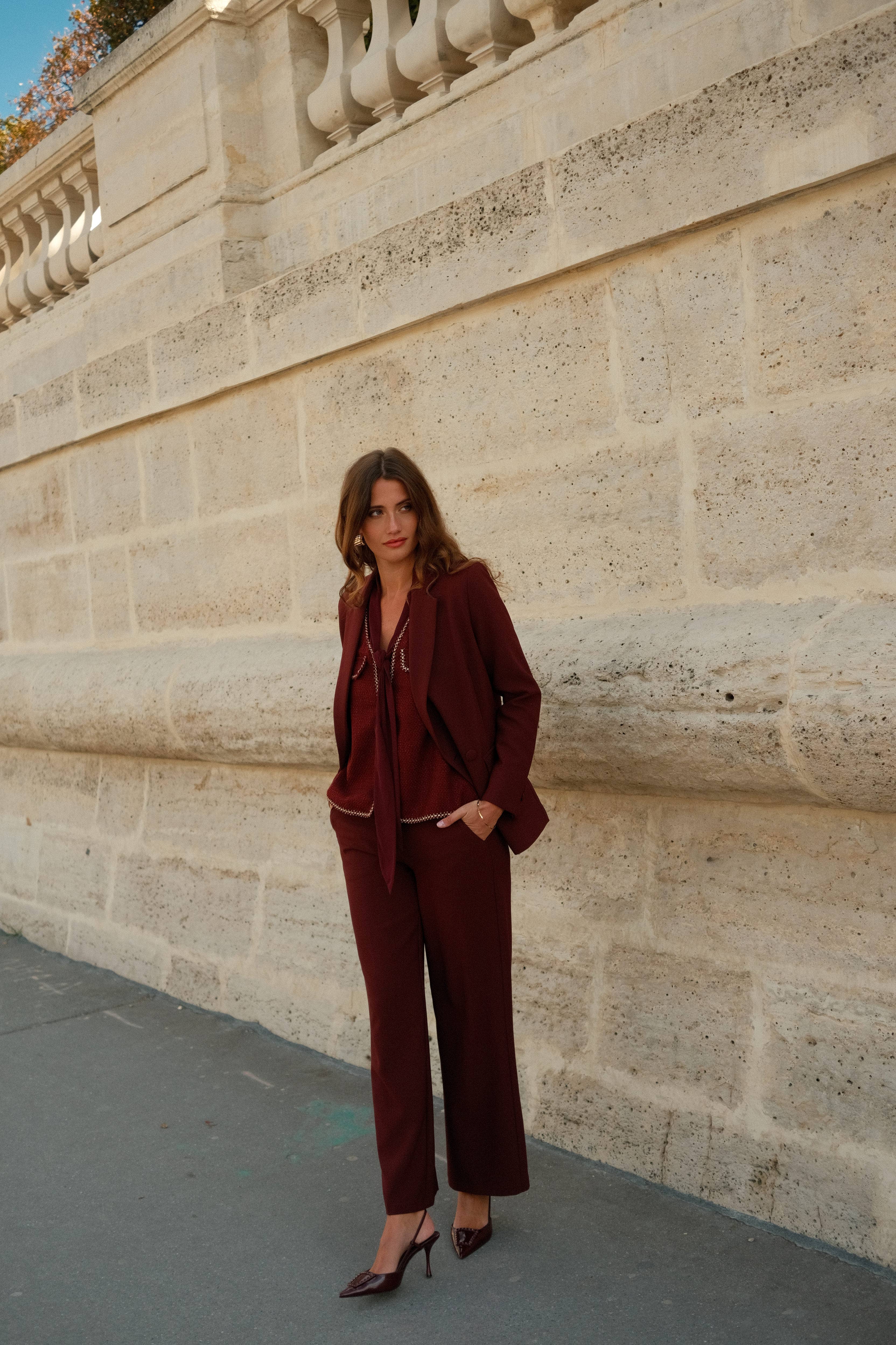 LULUMARY - Venta al por mayor Camisa con botones - Mujer - Camisa de tweed CH38217