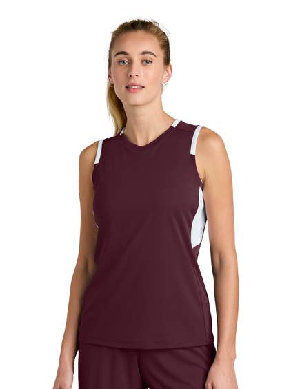 Sport-Tek Clube Feminino Sem Mangas com Decote em V por atacado de Forever11