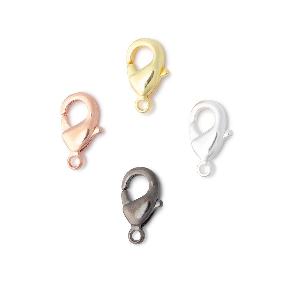 The Bead Traders - Vendita all'ingrosso Fibbie per cintura - Chiusura a moschettone placcata in oro 22 kt da 12 mm, set da 101