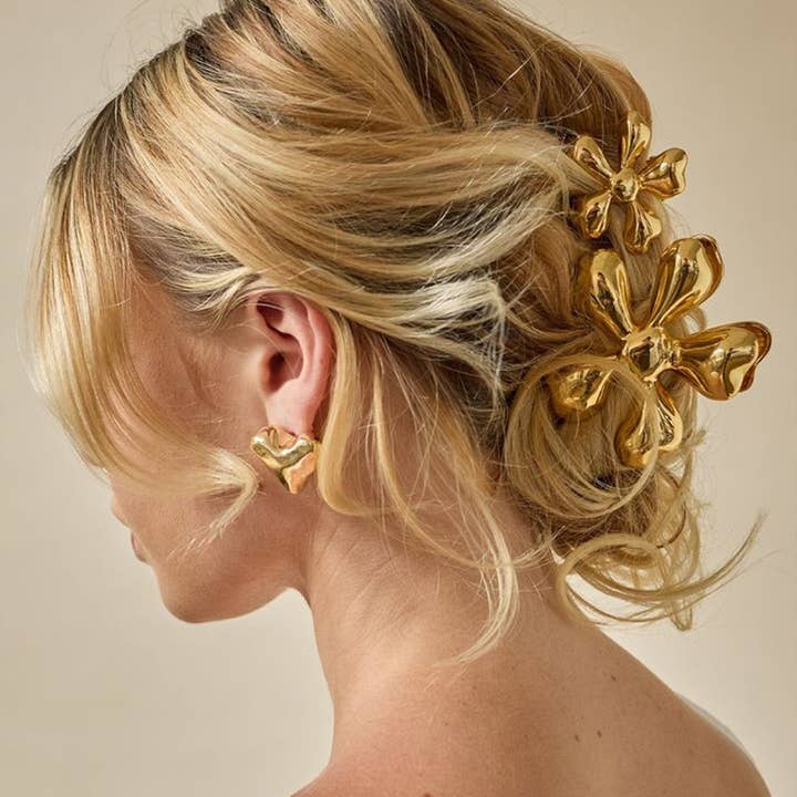 Little Trendy - Wholesale Hair Clip - Women's - Flower-Shaped Metal Hair Claw Clipsfor seaside vacation