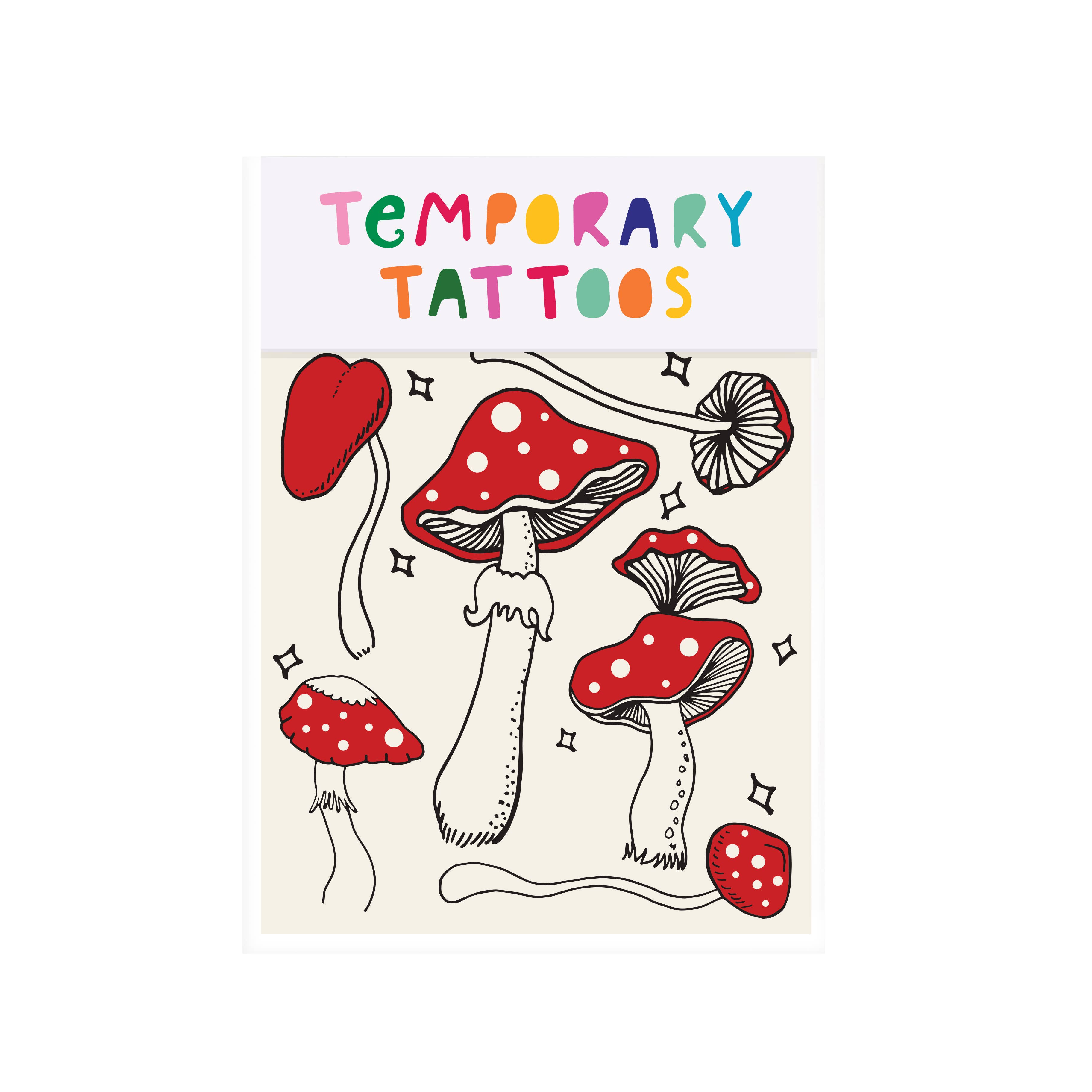 Missy Minzy - Wholesale Temporary Tattoo - Quirky Mushrooms Temporary Tattoos