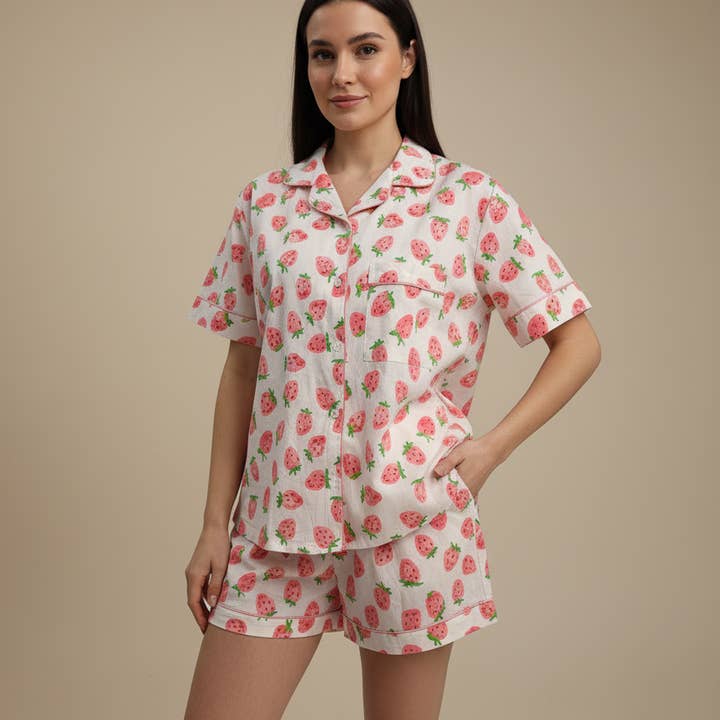 Strawberry Cotton PJ set for wholesale by Ruhmee
