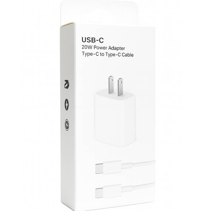 Mighty Wireless - Wholesale Portable Charger - 20W PD Combo with Type-C to Type-C Cable and PD Wall Charger