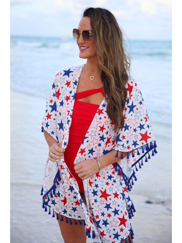Blue Oh My Stars Coverup for wholesale on Faire