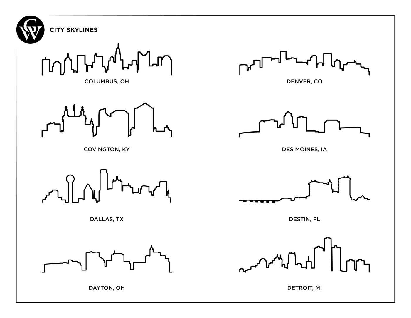 Grainwell - Wholesale Plaque - Hard Wood City Skyline Plaque6
