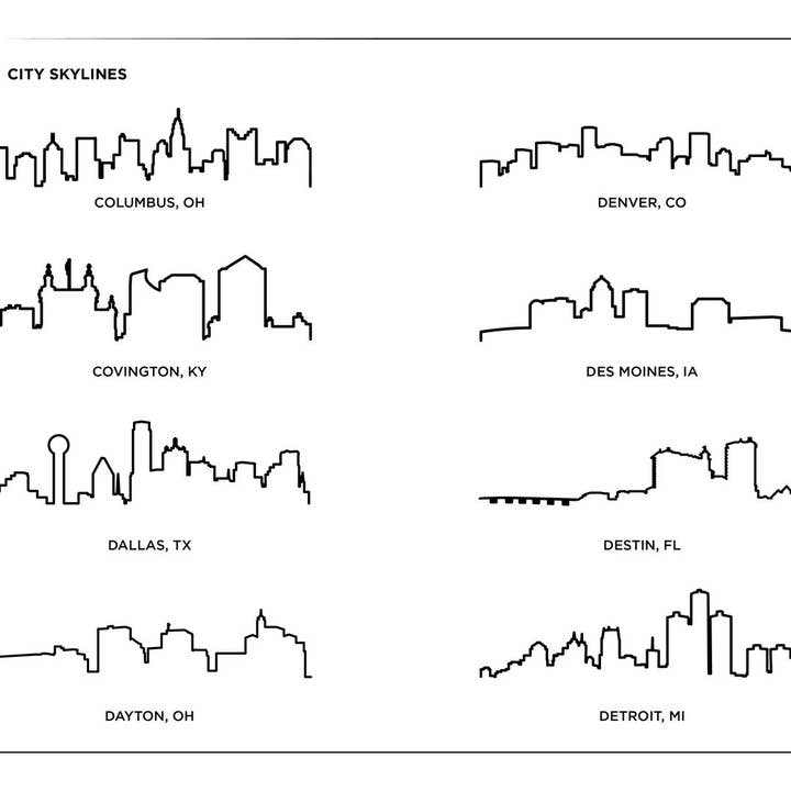 Grainwell - Wholesale Plaque - Hard Wood City Skyline Plaque6