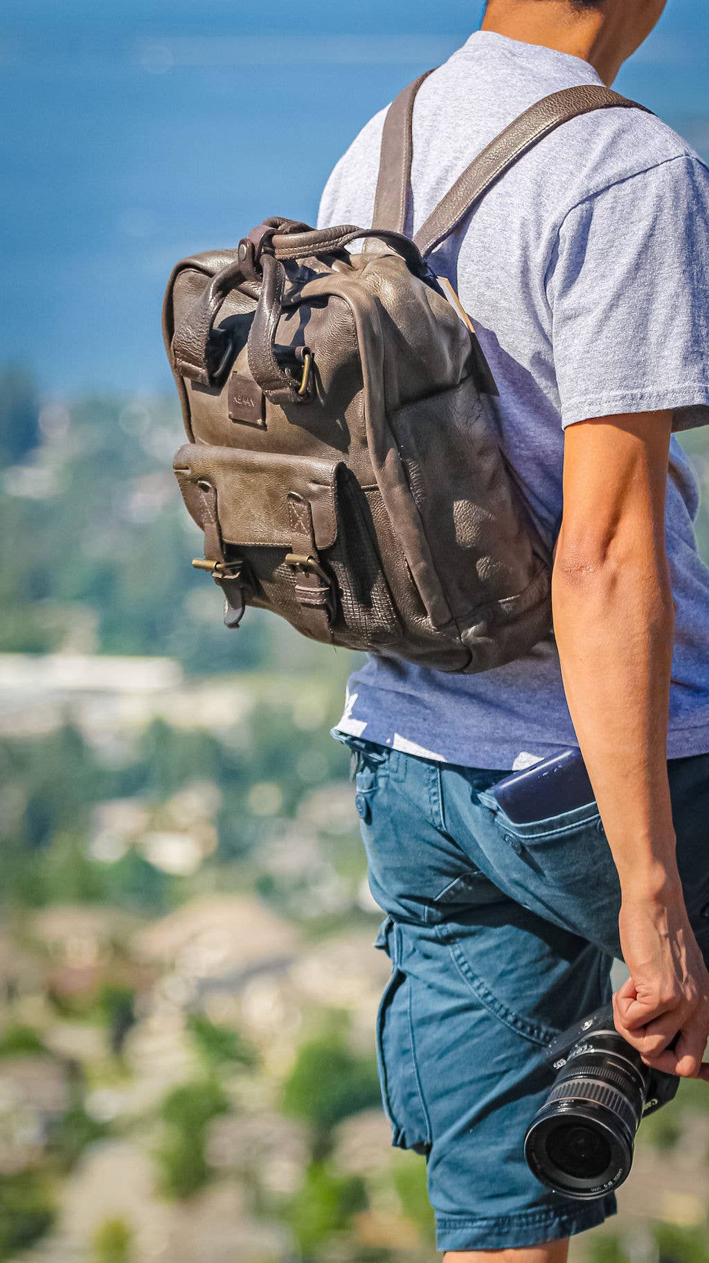 Keaan Leather Goods - Vente Sac à dos – unisexe - SAC À DOS [ENZO] | CUIR USÉ ET LAVÉ4