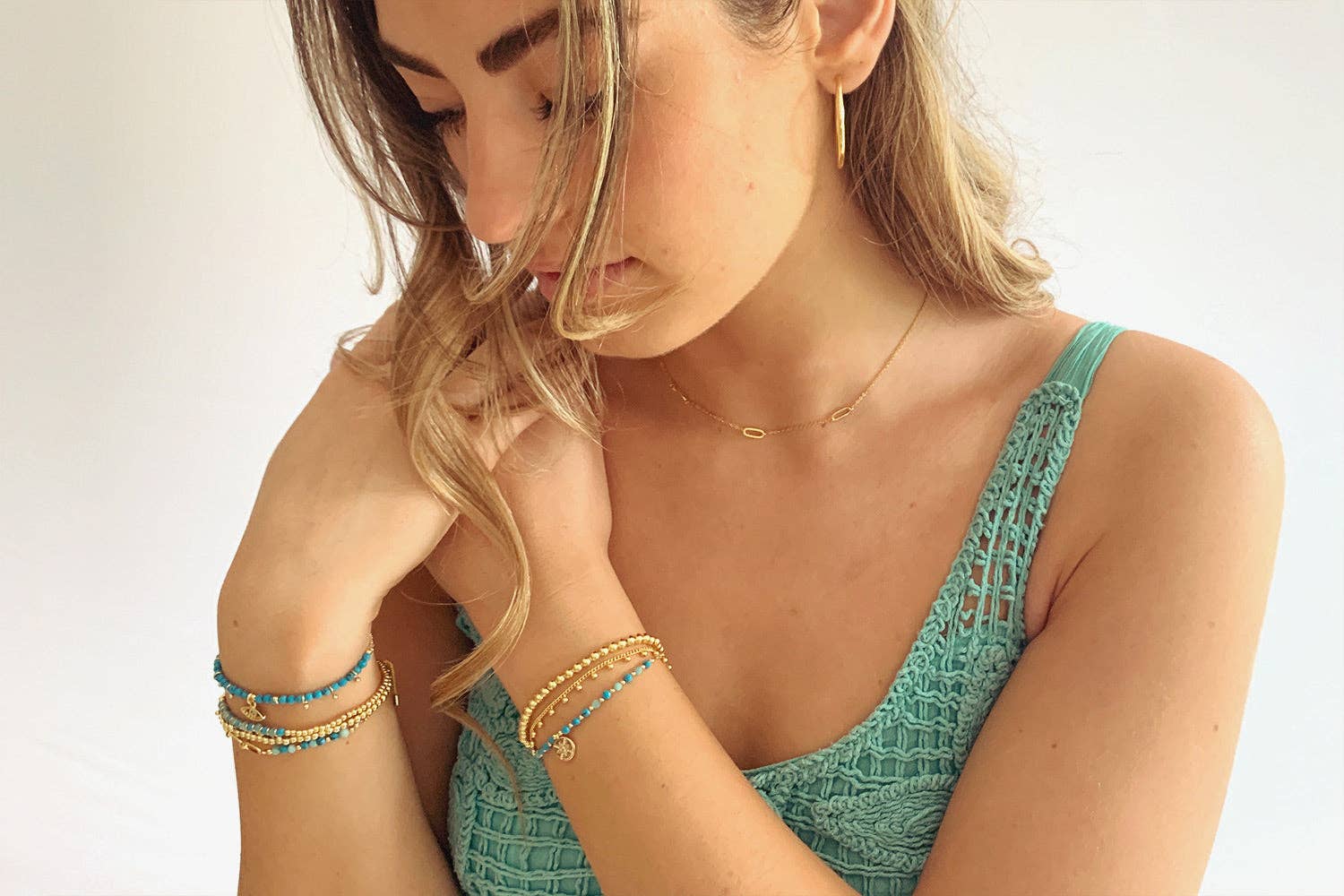 Boho Betty – wholesale Berlockarmband – Brela Blått Onda Ögat Charmarmband3