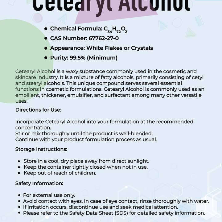 Talsen Chem - Wholesale Bath/Body Oil - Cetearyl Alcohol