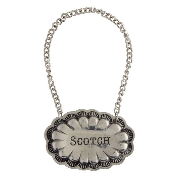 Vagabond House - Wholesale Decanter - Pewter Western Decanter Tags3