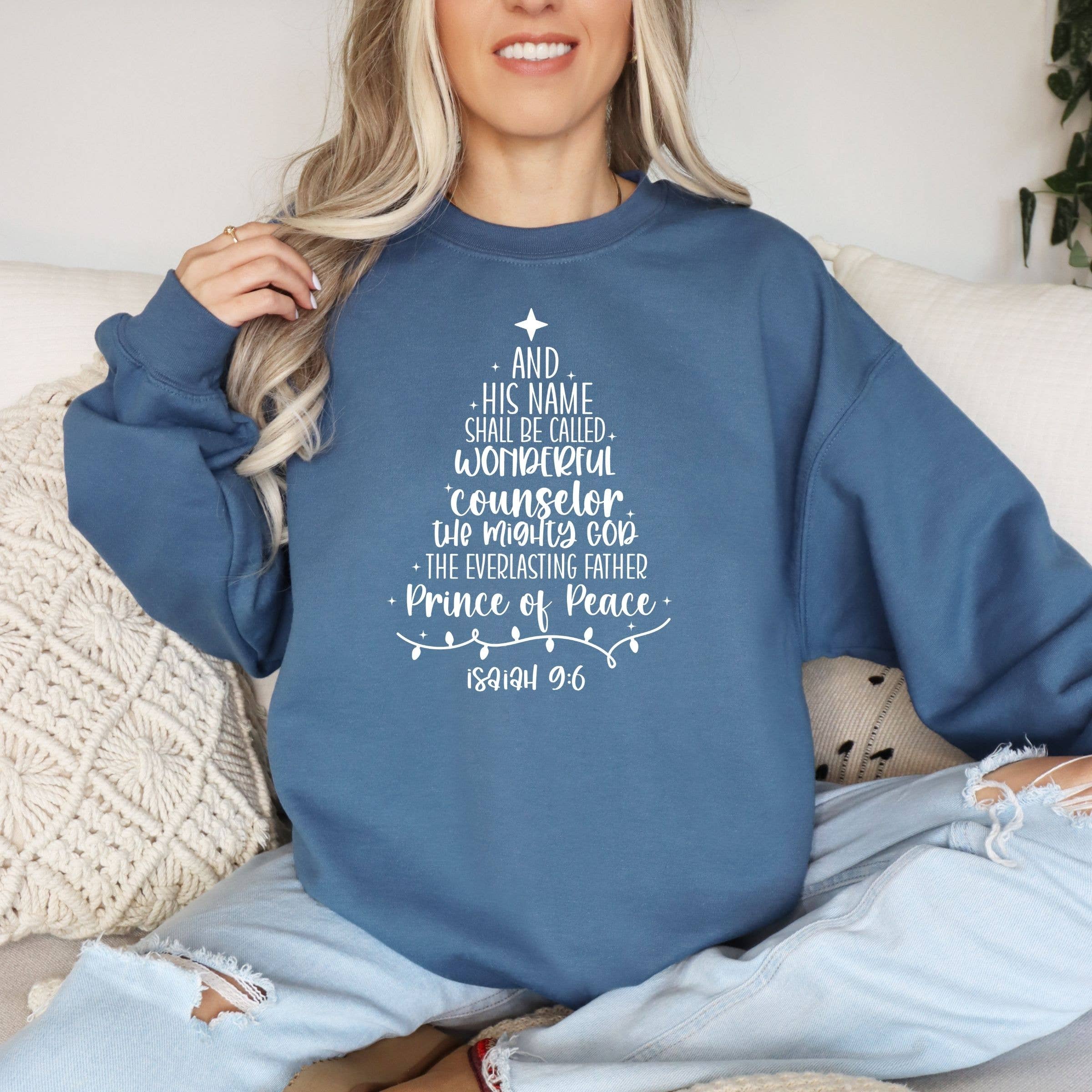 Wholehearted Motherhood and Co. – wholesale Sweatshirt med tryck - Dam – Jesus är anledningen julgran grafisk sweatshirt0