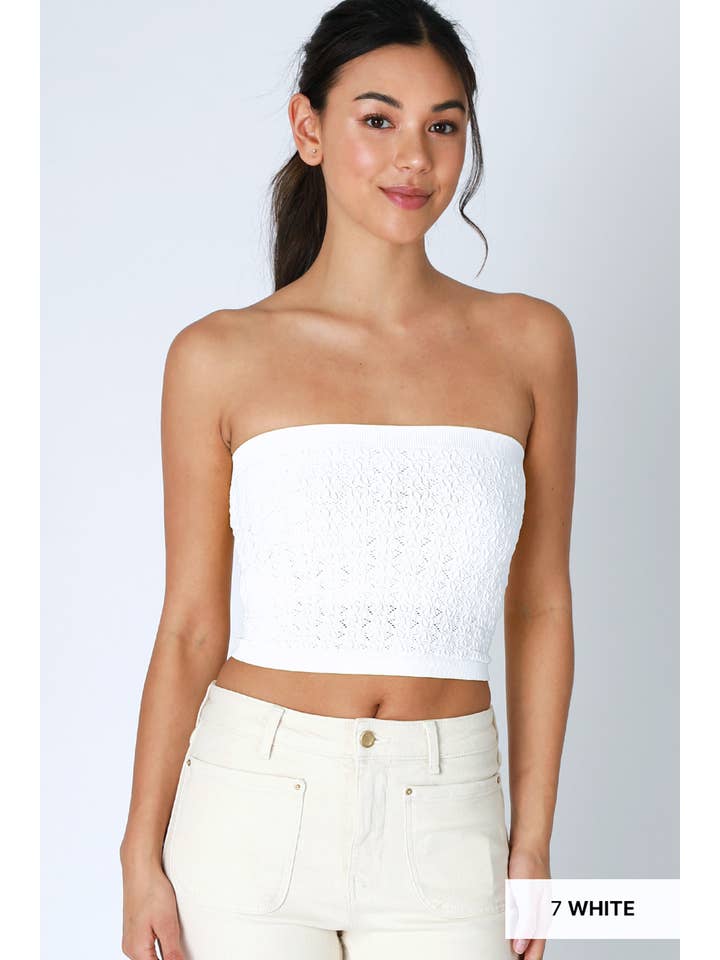 NIKIBIKI - Venta al por mayor Bustier - Mujer - NS8376 - Top de Tubo de Encaje Floral22