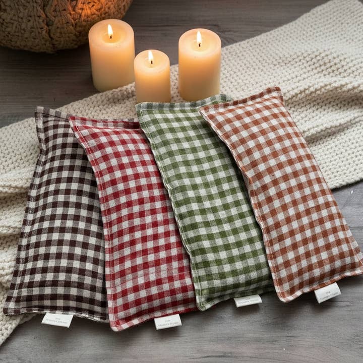 Eye Pillow - Linen Gingham Collection for wholesale by The Modern Pause